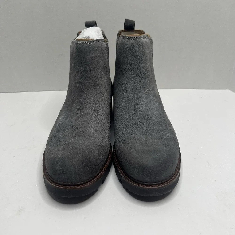 Comfortiva Ledelle Womens 9.5 M Smoke Suede Chelsea Boots Ankle Waterproof NIB